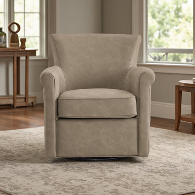 Fauteuil d'appoint pivotant en similicuir