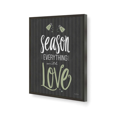 Saison tout avec amour, impression d'art à lettres et à lignes