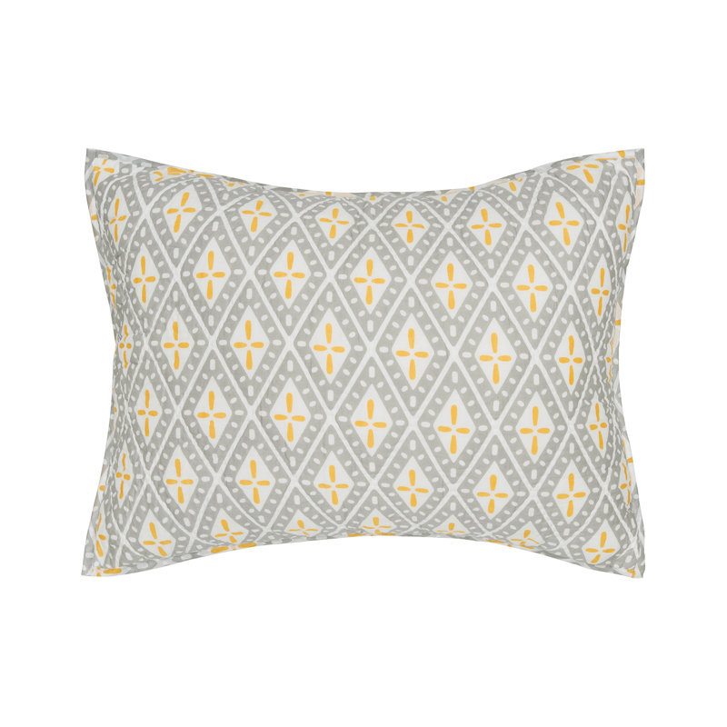 Liam Ochre Cotton Standard Sham