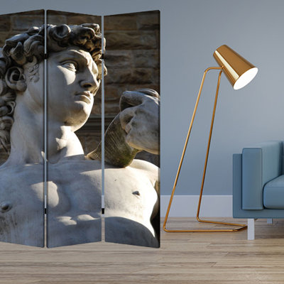 Fatemeh 48" X 72" Multi Color Wood Canvas Rome Screen