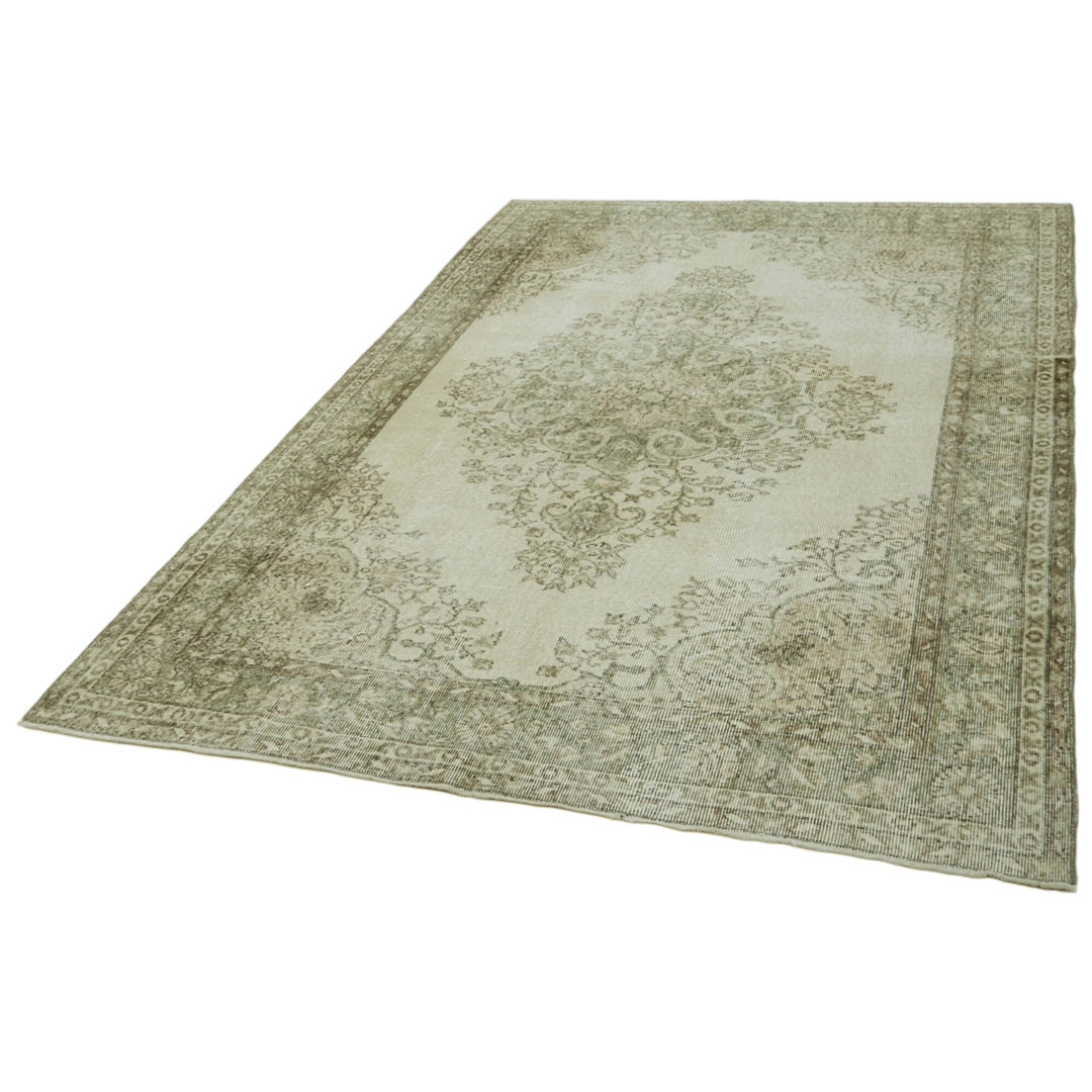Vintage Beige Vintage Wool Handmade Area Rug