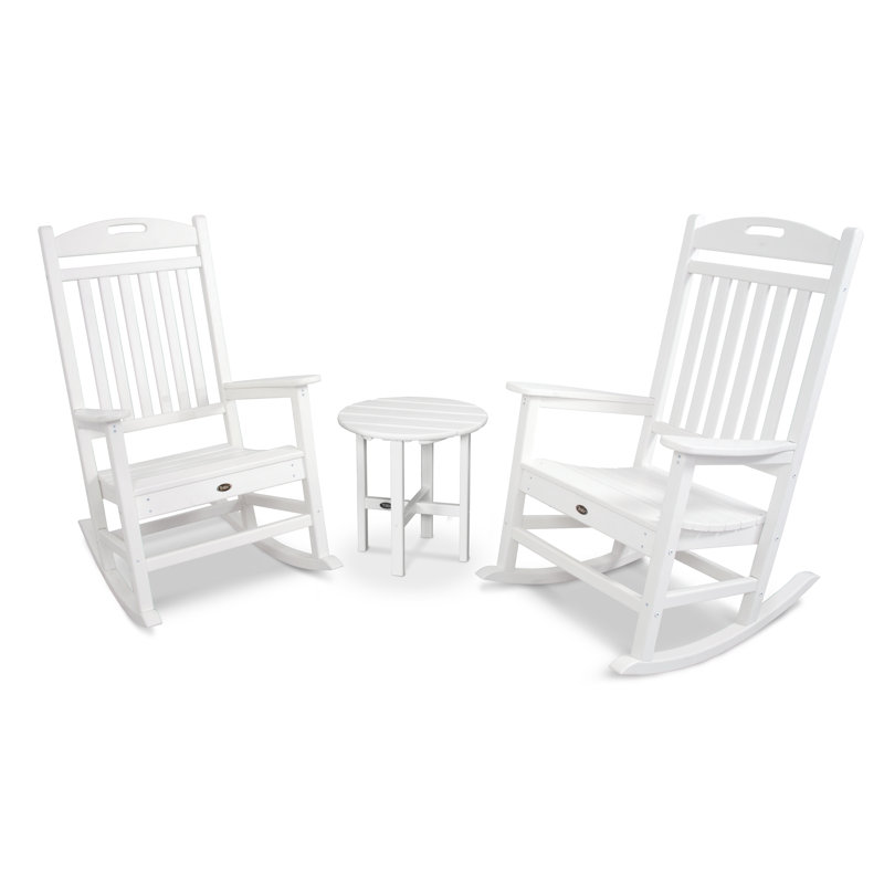TREX Outdoors Yacht Club Rocker 3-Piece Set, Classic White