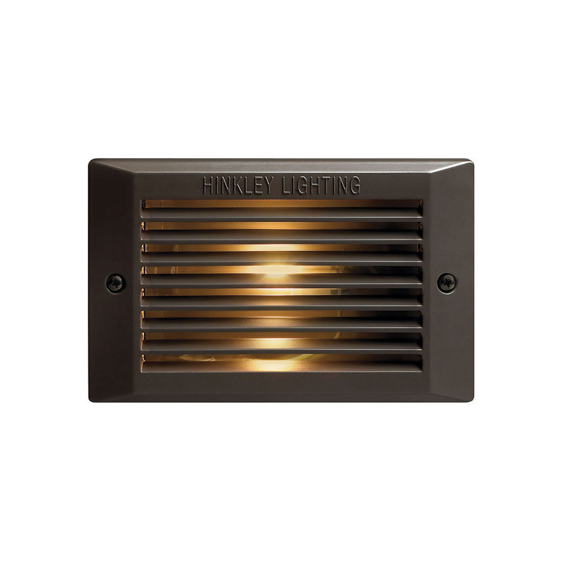 Brick and Step 120V 7.5-in Rectangle Step Light, Bronze, Bulb Included