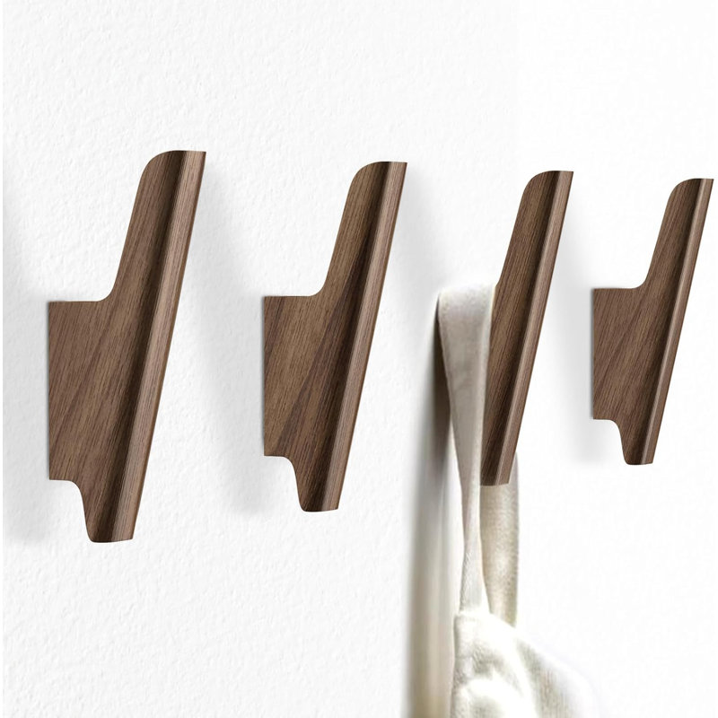 Crochets muraux en noyer, Brun