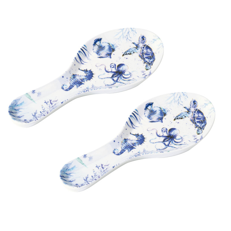 2-Piece Indigo Spoon Rest