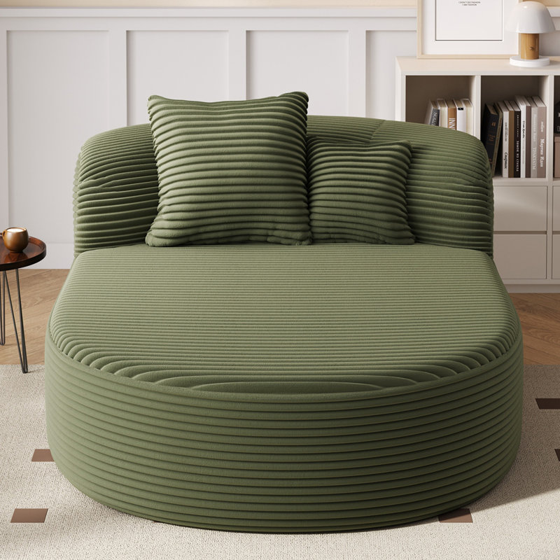 Canapé à compression avec deux coussins de soutien pour le salon, Vert