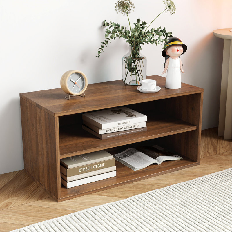 Stackable Mounted Storage Cabinet, Walnut