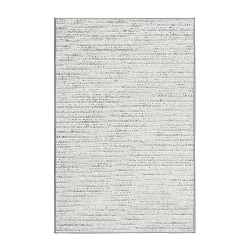 Tapis contemporain blanc cassé, Rectangle 5 pi x 7 pi