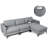 Boose Upholstered L-Shaped Sectional with Ottoman Left Hand Facing-587732113