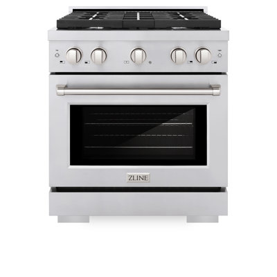 ZLINE 30” Paramount Gas Range w/ 4 Burner Cooktop & Convection Oven in Stainless Steel