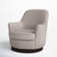 Fauteuil pivotant de 31 po de largeur, fauteuil d'appoint, fauteuil de lecture à faible encombrement-616066371