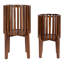 Ensemble de pots à fleurs en bois 2 pièces Ilke-642001904