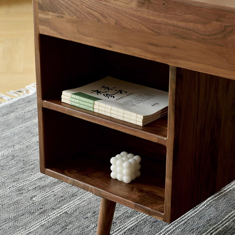 American style wood office desk and chair set