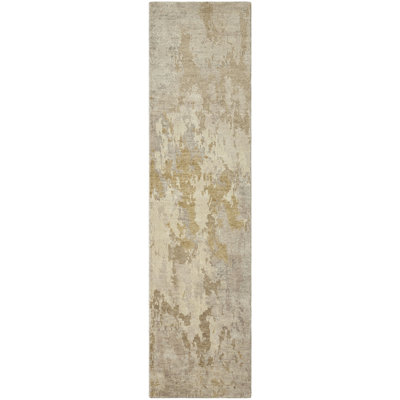 Tapis en laine noué à la main Melancon Sand Drift