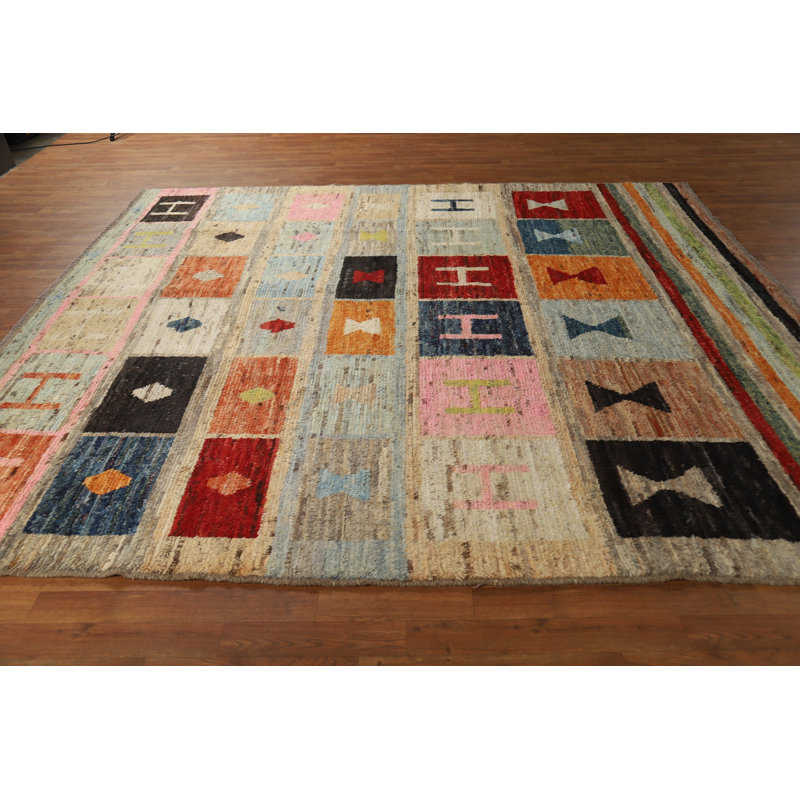 Tapis à motif géométrique oriental marocain 9 x 10