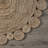 Amaan Modern Farmhouse Natural Fiber Jute Round Indoor Area Rug with Cotton Backing-1704562298