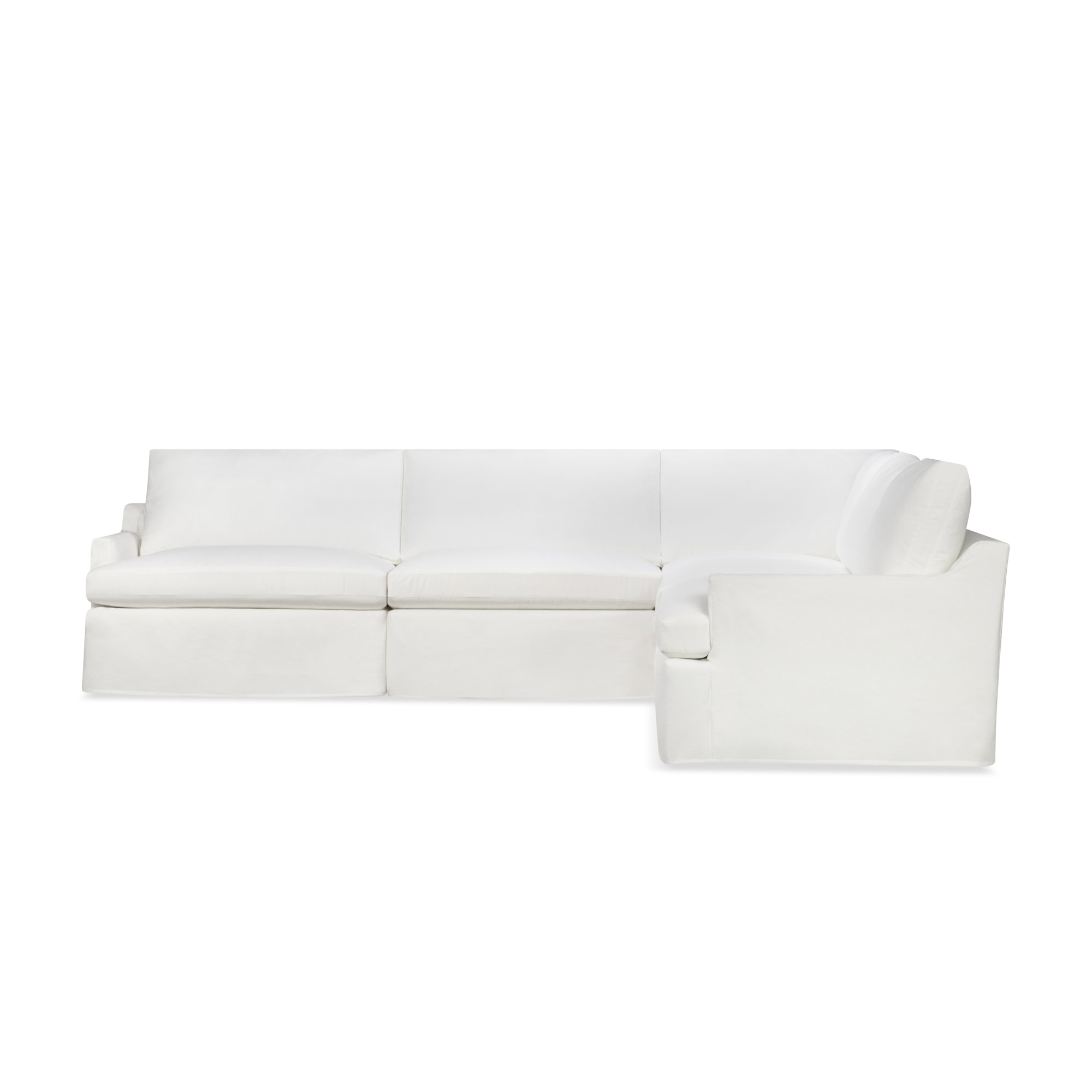 Wrenley 5-Piece Slipcovered Modular Sectional, Nomad Snow Crypton® Chenille
