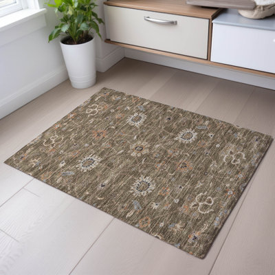 Premium Machine Washable Ducote AMF1137 Global Rug