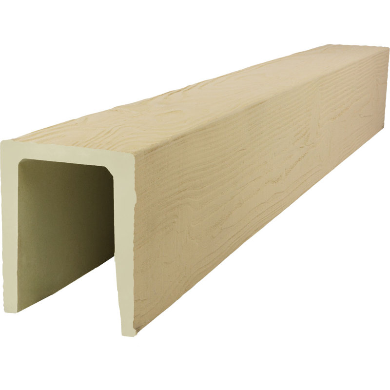 Heritage Timber Mena Faux Wood Beam, Primed Tan, 5.5" H x 5.5" W x 96" D