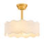 Ventilateur de plafond en cage 18 po avec lumière et télécommande Boho, ventilateur de plafond doré avec lumière, ventilateur de plafond Coastal Chandelier pour chambre à coucher, salon, chambre de bébé