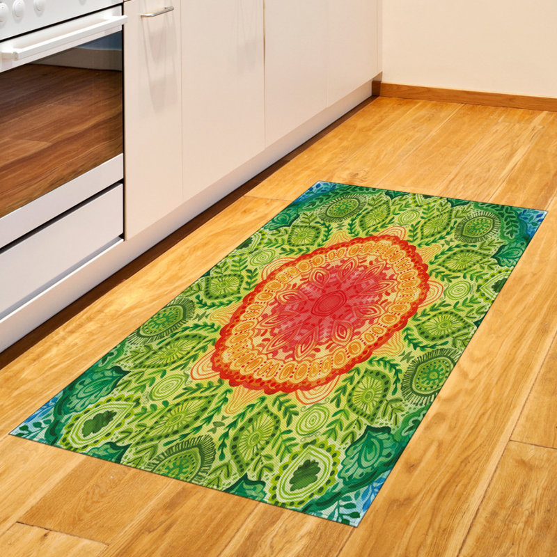 Tapis décoratif à haute densité en fibre de coton à haute densité, Rectangle 2 pi 7 po x 5 pi