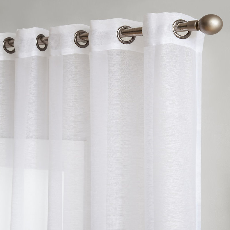 Morones 2 Extra Large White Sheer Curtains for Large Windows in 3 Sizes, White, 108'' W x 100'' L