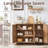 Sideboard Buffet Cabinet With Storage, 46" Arc-Shaped Credenza With 3 Doors & Adjustable Shelves, Mid Century Modern Coffee Bar Cabinet For Kitchen, Living Room, Entryway-64397789-54099597