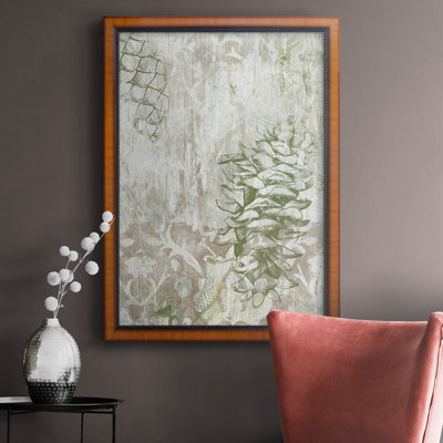 Pinecone Fresco II, toile encadrée de qualité supérieure - prête à être accrochée