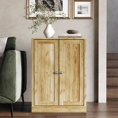 TWO DOORS CABINET IN LIGHT OAK