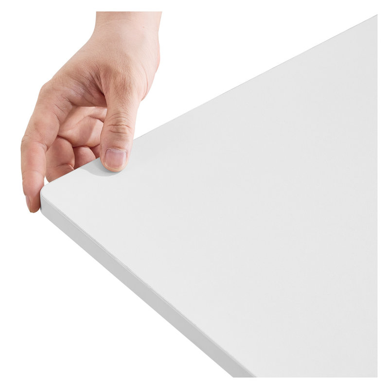 Table pliante murale blanche, bureau à abattants à faible encombrement de 35,4 po avec support en fer robuste, poste de travail flottant pour le bureau à domicile, la salle de lavage et la cuisine