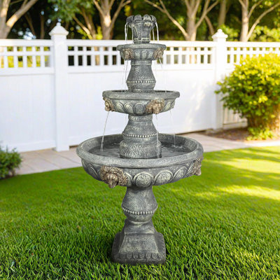 Fontaine d'extérieur 59,5 po H - Grande fontaine en cascade pour patio