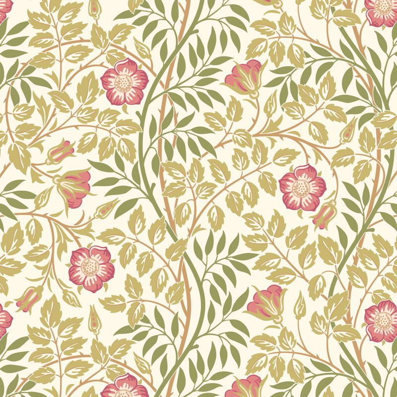 Padstow 10m x 50cm Matte Wallpaper Roll, Rose Pink