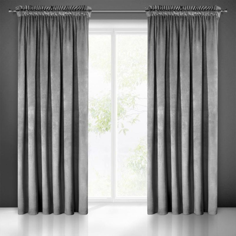 Blackout Curtain Single Panel, Steel