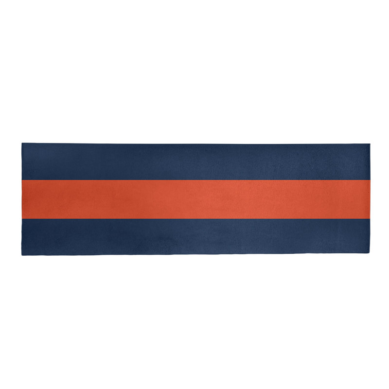 Tapis bleu/orange area, Tapis de couloir 2 pi 6 po x 8 pi