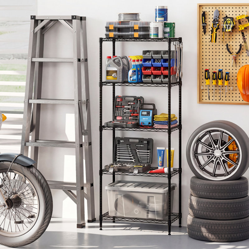 Metal Shelving Unit, 152cm H x 59cm W x 34cm D