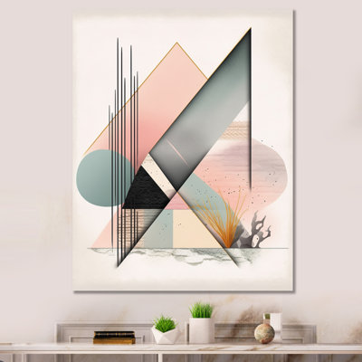 «Pink Minimalisme Transient Grace II», art mural sur toile