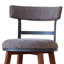 Ensemble de tabourets de bar modernes de 3 po de 26 po d'épaisseur avec dossier courbé en frabic et pieds en bois massif et structure en métal mat, tabourets de bar à hauteur de comptoir pour Kicthen Island, gris-1870624048-1870624053
