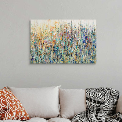Thicket Wildflowers by Timothy O'Toole Painting Print on Canvas Wall Art