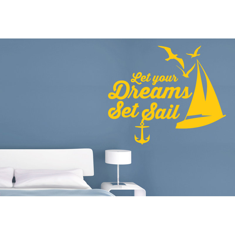 Nautical & Beach Wall Decal, Dark Yellow, Medium
