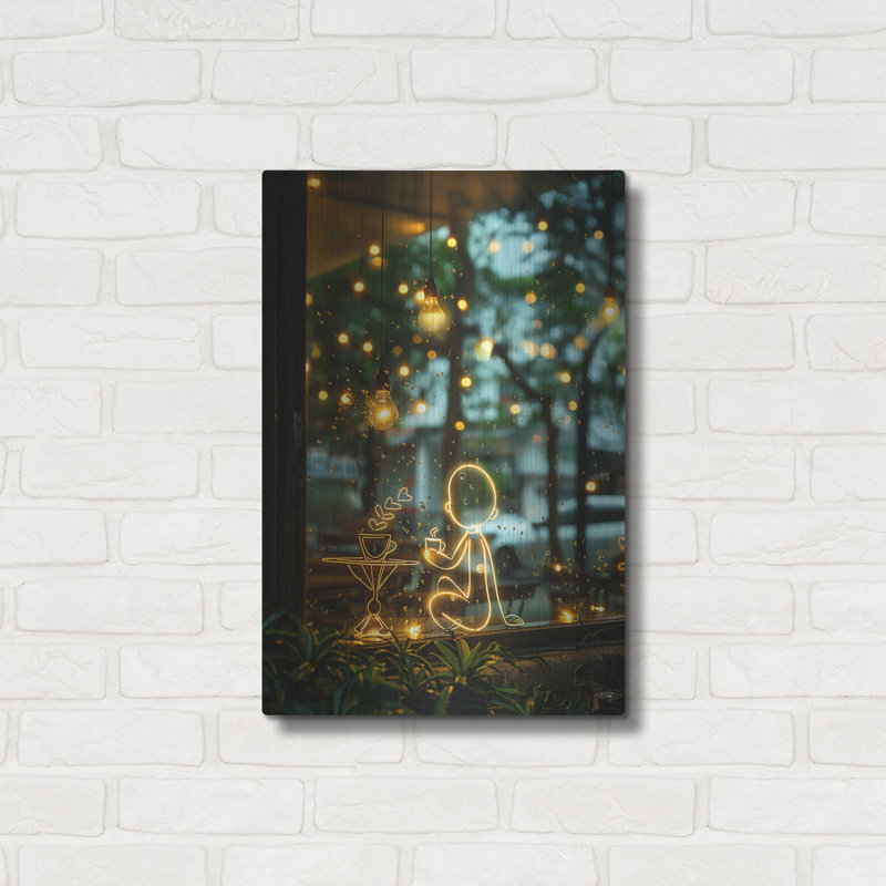 Art mural en métal Ebern Designs «I Wish You Were Here» par r3darch0n, H 24 po x l 16 po