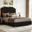 Duncanville Upholstered King Platform Bed, Black-1382240518-1382240519