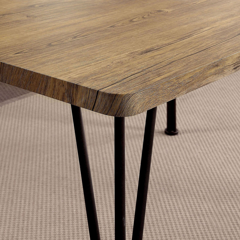 Ensemble de salle à manger Apollonia, Brun / Noir, 7 pièces : 1 table, 6 chaises
