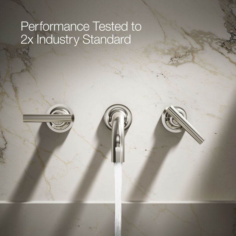 Purist® Wall Mounted Bathroom Faucet, Vibrant Polished Nickel, Lever Handle