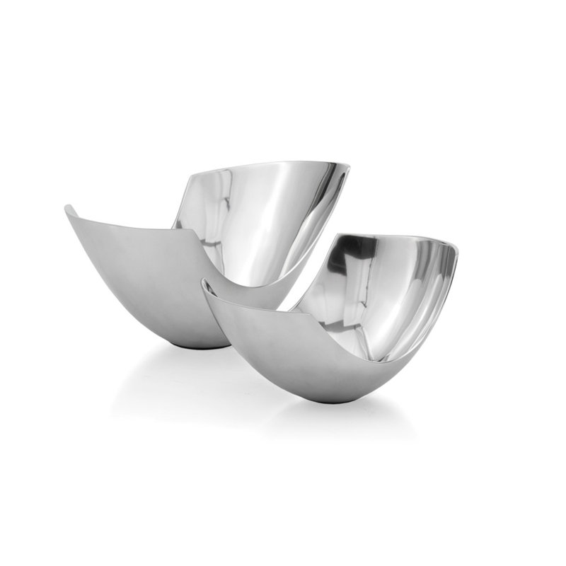 Mod Aluminum Scoop Centerpiece Bowls