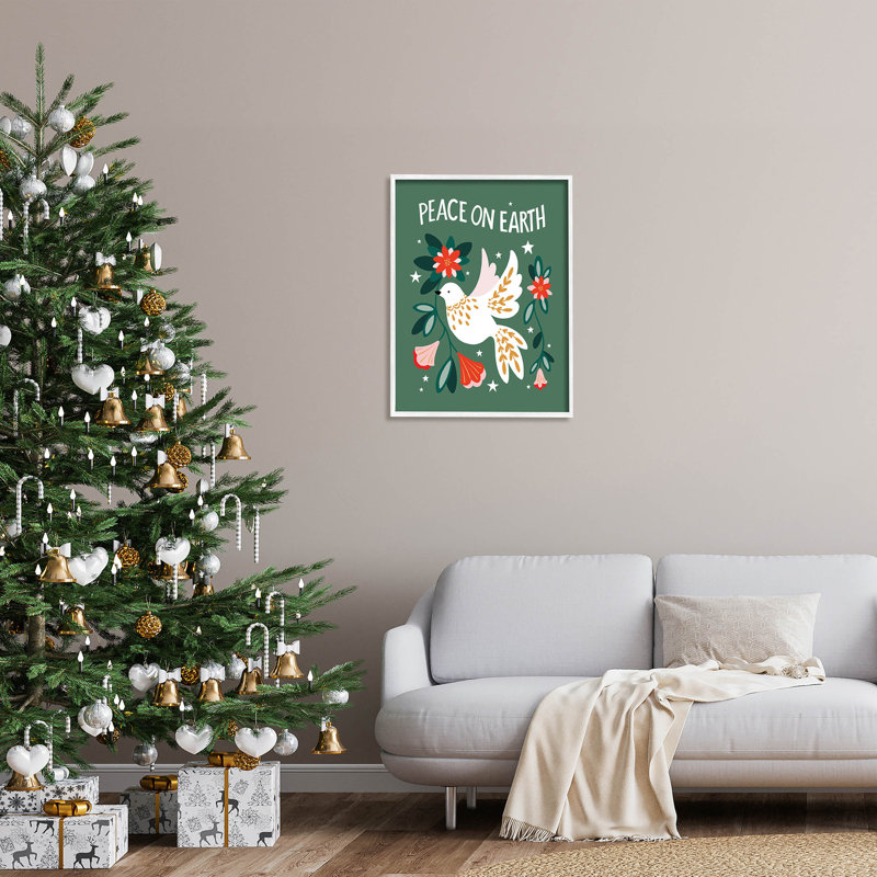 Paix sur terre, floral at-187, H 30 po x l 24 po x P 1,5 po, Giclée encadrée blanc bord de mer