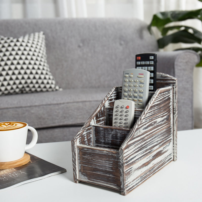 Support de télécommande de table en bois massif