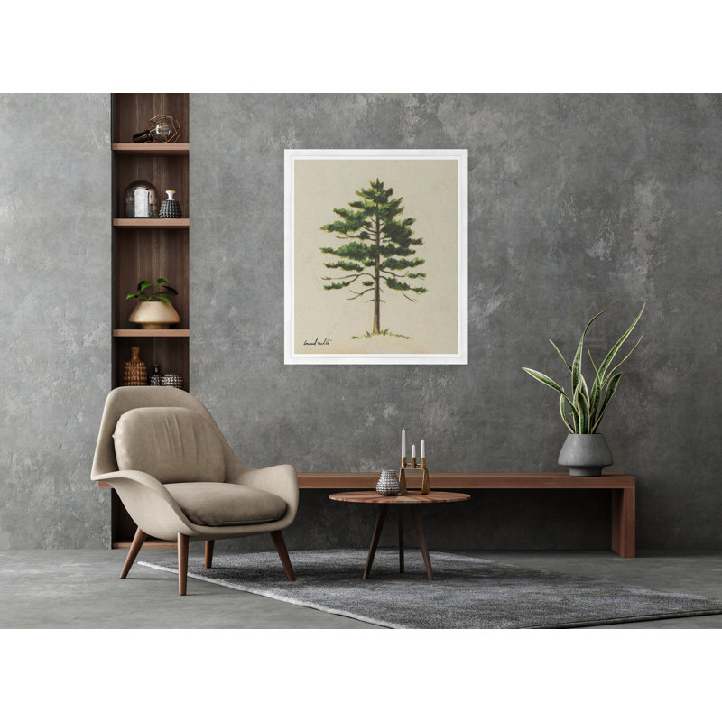 Cedar Print, White Framed
