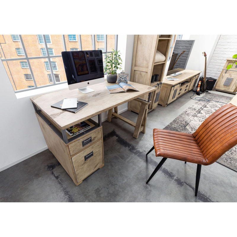 Railway Solid Wood Writing Desk