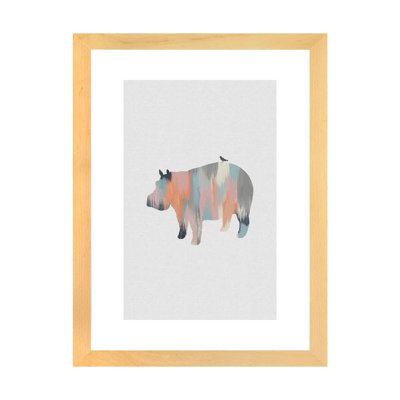 Pastel Hippo - impression d'art graphique