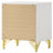 Chesney White 2-Drawer Nightstand Bedside Table